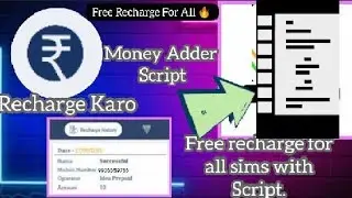 Recharge karo app unlimited coin adder script| Refer bypass script | Recharge karo script