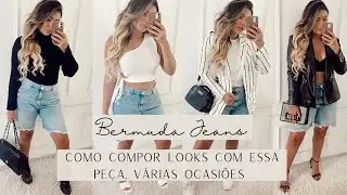 LOOKS COM BERMUDA JEANS | SAMARA TEMOTEO