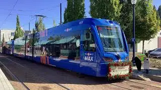 TriMet MAX Better Red Opening Day Featuring Type 6, Better Red Wrap, and Gillig Phantom Bus