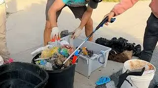 Beach cleanup - Indian River Inlet Northside Beach Steel removal