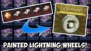 MORE PAINTED LIGHTNING WHEELS! | BEST ROCKET LEAGUE IMPORT TRADE UP AND 50+ CRATE OPENING