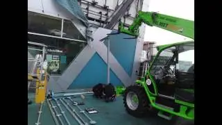 Aufbau  LED Gro&szlig;format-Anlage  Humboldtbox