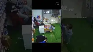 Toddler Thief Captured on Gas Station CCTV 😂 #short