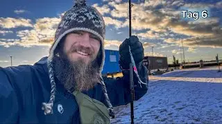 Zu Fuß durch Skandinavien im Winter - Minusgrade beim Angeln und Startprobleme