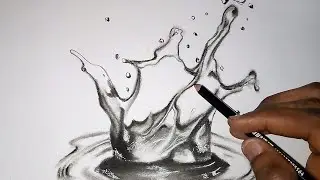 How to draw Water Splash for Beginners/ Easiest water drawing