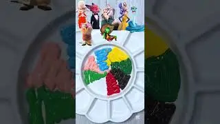 Guess the mixed color| Zootopia Color mixing🎨#satisfying#colormixingmagic#trending
