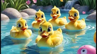 Five Little Ducks Song &ndash; Who Swims Away | Fun Kids Counting Rhyme | Silly Duck Adventure