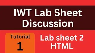 IWT Tutorial 1 - HTML | Lab sheet 2