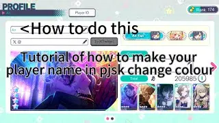 How to make your player name in pjsk change colour ( Tutorial ) #pjsk