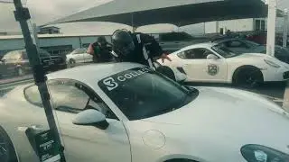 Testing out the Porsche GT4 Clubsport race car at Eagles Canyon in Texas. 
