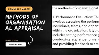 Methods of organisational appraisal (Strategic management notes) Unit 2
