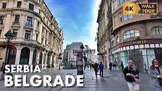 City Centre Walking Tour - Belgrade, Serbia [4K/60fps]