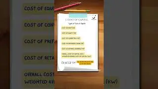 Types of Cost of Capital #cainterfm #cainterrevision #costofcapital
