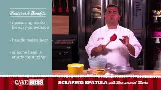 Scraping Spatula with Measurement Marks - Best Dessert Baking Tools - Cake Boss Baking