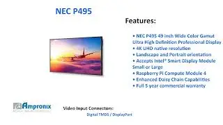 NEC P495 (49 inch) Public Display Monitor Sales | Service | Repair | Exchange | Replacement