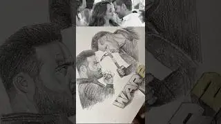 War 2 hrithik roshan & nt rama rao jr drawing #youtube #shorts #drawing #war2 #aavanjaavan #viral