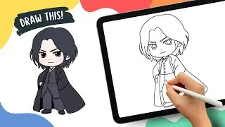Severus Harry Potter - Easy Cartoon Drawing Tutorial