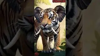 Tiger and elephant hybrid? #shorts #foryou #tiger #elephant #hybridanimals #cartoon #animals #funny