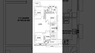 35X65 Beautiful Double Story House | #shorts #shortvideo #short #house #plan #design #drawing #map