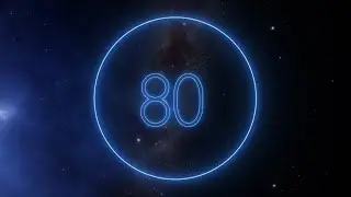 Neon timer 80 seconds (countdown)