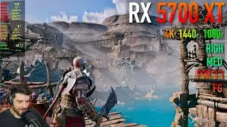RX 5700 XT - God of War Ragnar&ouml;k - Высокое, Среднее / FSR 3.1 / FG / 3 разрешения!