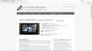 Netflix Earnings Model Demo