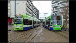 six new croydon trams in croydon from Germany on 2012 Old video Reuploaded