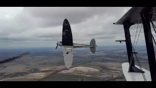 DH-89A Dragon Rapide flight alongside Spitfire Mk.Ia N3200 experience flight