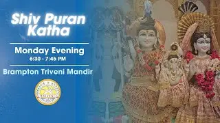Monday Maha Shiva Puran Katha | Ganesh Ji Birth | Brampton Triveni Mandir | 29th December 2025