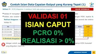 Validasi 01 Capaian Output PCRO 0% Realisasi Anggaran lebih 0%