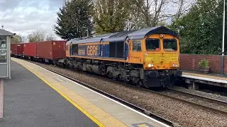 Proper train sounds &ldquo;Major John Poyntz engineer and railwayman&rdquo; 66764 4L11 & 45 containers 3/11/2025