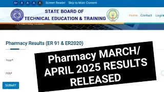 AP SBTET Pharmacy ER-2020 & ER 91 I YEAR , II YEAR RESULTS RELEASED ll #apsbtetupdates