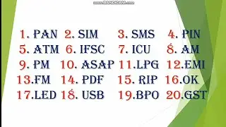 Important full form: Sim, Pin, Pan, Atm, Gst, Am, Pm, Pdf, Ifsc, lpg full form