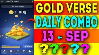 Gold Verse Bot Daily Combo 13 september 2024 | Gold Verse Bot Daily Combo Cards #goldversebot