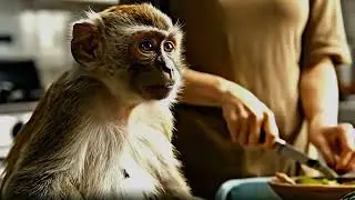 &ldquo;Cute Monkey Helps Mom Cook Dinner 🐒🍅 #shortsvideo #monkeylove  #funnyanimals  #petmonkey