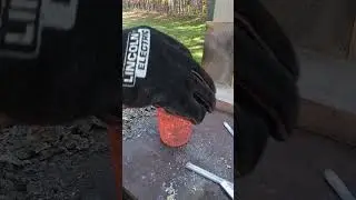 Making a Copper/Aluminum alloy Ingot #copper #aluminum #forge #metal #melting #ingot #warm