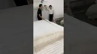 The whole process of making quilts in a quilt factory