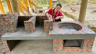 Wood Stove Construction 2023 - How to use Cement, Sand & Bricks to build a Firewood Saving Stove