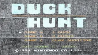 Graph Paper Speed-Draw NES Duck Hunt Title Screen