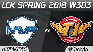 MVP vs SKT Highlights Game 1 LCK Spring 2018 W3D3 MVP vs SK Telecom T1 by Onivia