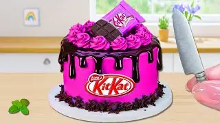 So Yummy Miniature Purple KitKat Cake Decorating Ideas | ASMR Cooking Mini Food