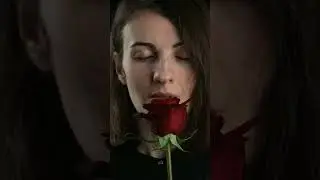 Sexi Girl Eating The Rose Smell || #shortsvideo