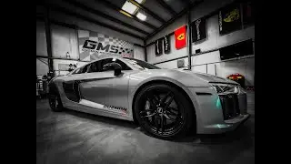 GMS Racing 900hp+ Twin turbo Audi R8 v.s. Honda CBR 1000 & BMW 1000