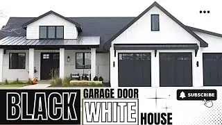 White House with Black Garage Door &ndash; The Hottest Modern Home Trend!