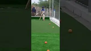 Cricket Net Practice with ball throwing machine, Little Rohit... Dhakshith