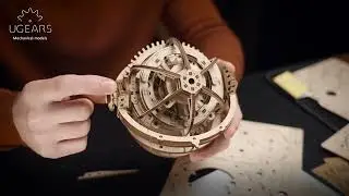 Tourbillon Sternengucker Tischuhr Mechanisches Holzpuzzle mit 338 Teilen von Ugears ⭐