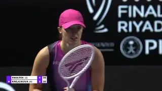 Iga Swiatek in trouble vs Barbora Krejcikova WTA Finals Tennis News Coverage 🎥🎙️