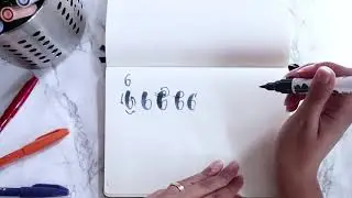 Handlettering die Zahlen - die Nummer 6⃣ (Teil 7)