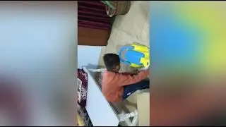 Oma unboxing the scooter 🛵#baby #gaming #funny 