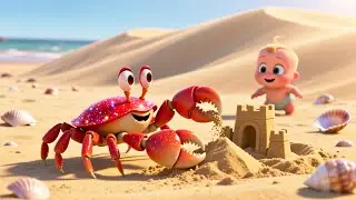 Crab Baby's Beach Play 🦀🏖️ | Fun Learning & Colors for Kids | Preschool Educational Video